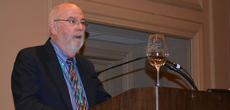 Professor Patrick Cassidy at the Society of Wine Educators annual conference